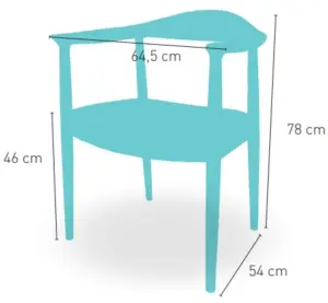 Sillón de madera de fresno maciza GOTEMBURGO