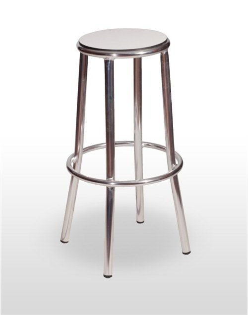 Taburete aluminio con asiento personalizable MEDITERRÁNEO