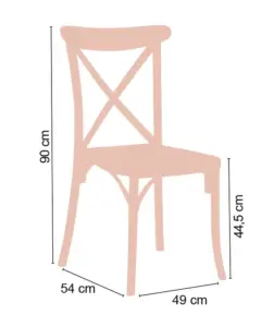 Silla monoblock inyección polipropileno PRINCESA TAPIZADA
