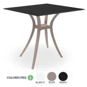 Mesa con pies de resina regulables modelo MARTE