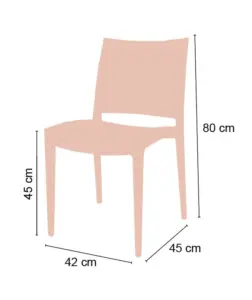 Silla monoblock inyección polipropileno ÉLITE TAPIZADA