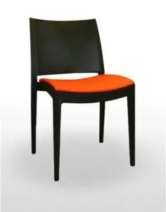 Silla monoblock inyección polipropileno ÉLITE TAPIZADA