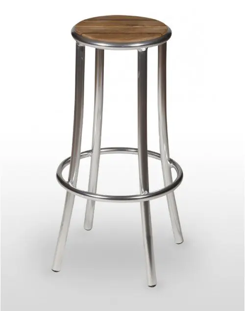 Taburete aluminio con asiento teka MEDITERRÁNEO TEKA