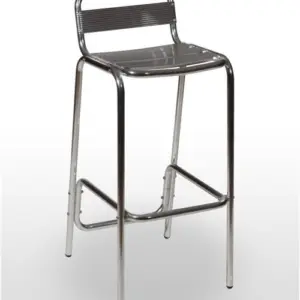 Taburete aluminio asiento y respaldo lamas de aluminio ADRIÁTICO ALUMINIO RESPALDO