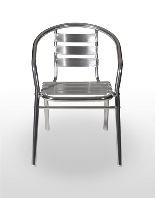 Sillón armazón aluminio tubo 30x1,5 con lamas de aluminio COPENHAGUE