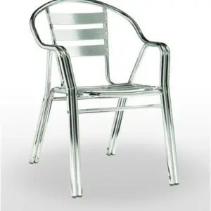 Sillón armazón aluminio doble tubo 25x1,5 con lamas aluminio SALINAS