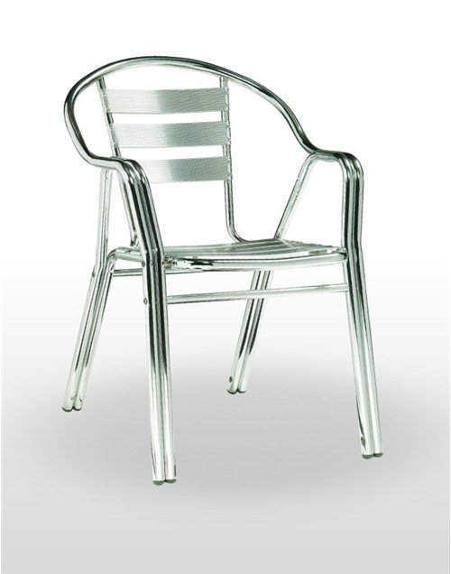 Sillón armazón aluminio doble tubo 25x1,5 con lamas aluminio SALINAS