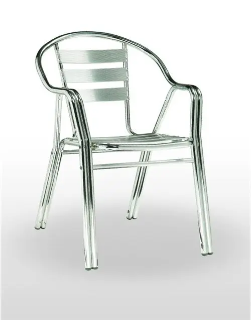 Sillón armazón aluminio doble tubo 25x1,5 con lamas aluminio SALINAS