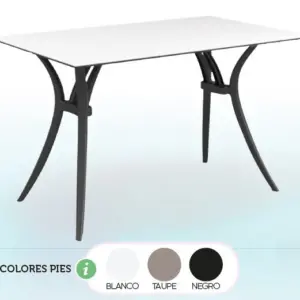 Mesa con estructura de inyección de polipropileno modelo VENUS-R