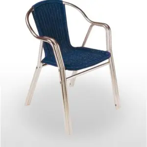 Sillón armazón aluminio doble tubo 25x1,5 tejido plastic 4 mm HOUSTON
