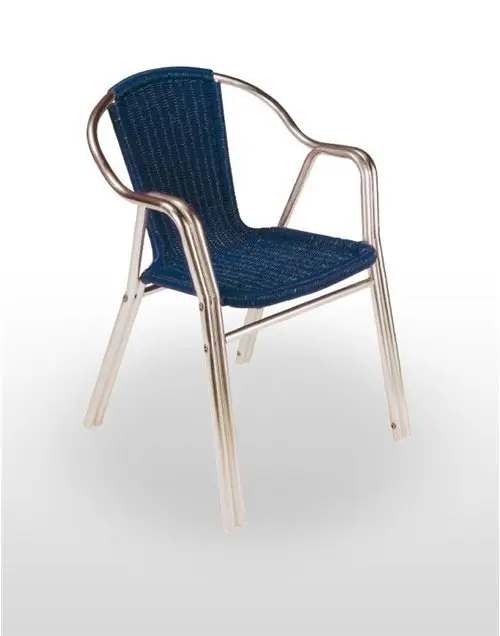 Sillón armazón aluminio doble tubo 25x1,5 tejido plastic 4 mm HOUSTON