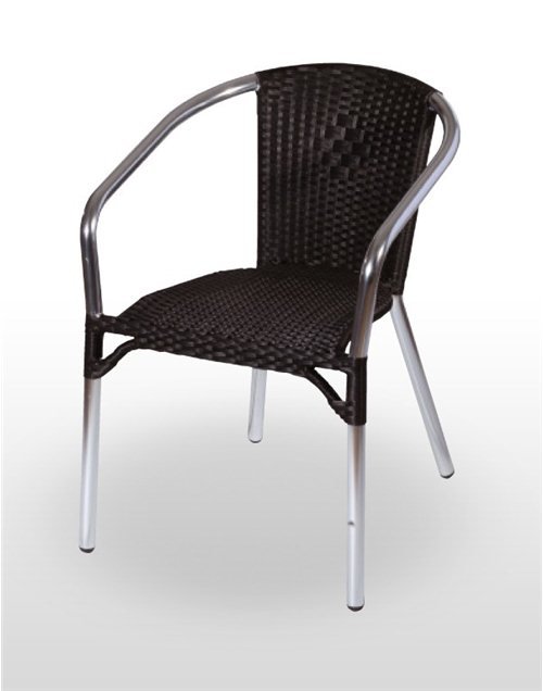 Sillón armazón tubo aluminio 30x1,5 tejido rattan ESTOCOLMO DELUXE