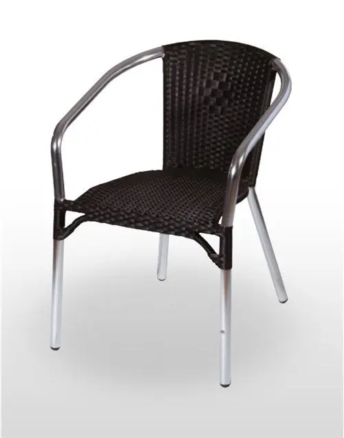 Sillón armazón tubo aluminio 30x1,5 tejido rattan ESTOCOLMO DELUXE
