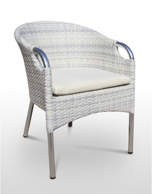 Sillón armazón aluminio 30x1,5 tejido rattan RIVIERA DELUXE