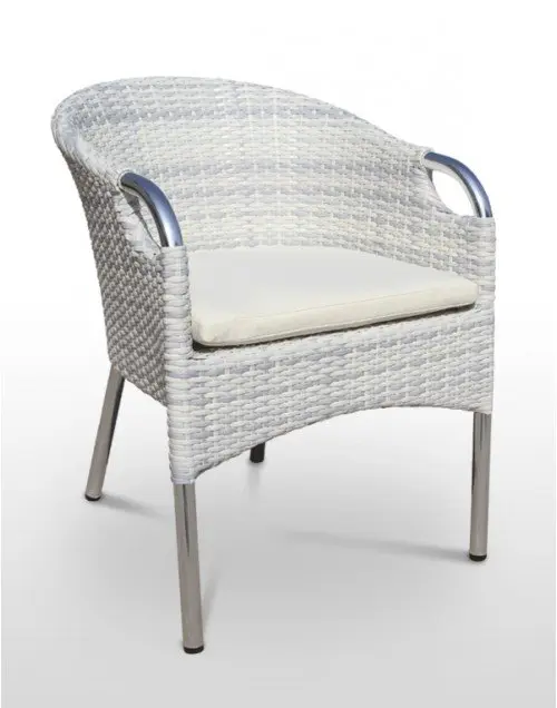 Sillón armazón aluminio 30x1,5 tejido rattan RIVIERA DELUXE