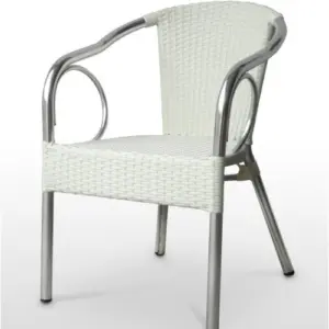 Sillón armazón aluminio 32x1,5 y tejido rattan SALZBURGO DELUXE