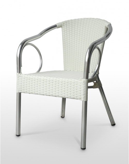 Sillón armazón aluminio 32x1,5 y tejido rattan SALZBURGO DELUXE