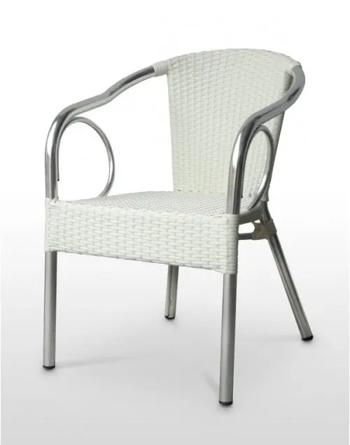 Sillón armazón aluminio 32x1,5 y tejido rattan SALZBURGO DELUXE