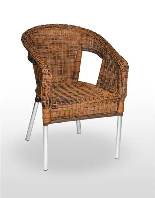 Sillón armazón aluminio tubo 30x1,8 tejido plastic 4 mm médula bicolor HALLE DELUXE