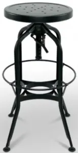 Taburete tipo industrial con asiento regulable BRANDEBURGO