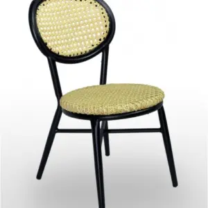 Silla armazón de aluminio 28x2 con asiento y respaldo imitación rejilla REIMS