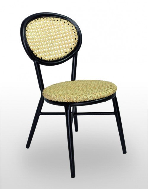 Silla armazón de aluminio 28x2 con asiento y respaldo imitación rejilla REIMS