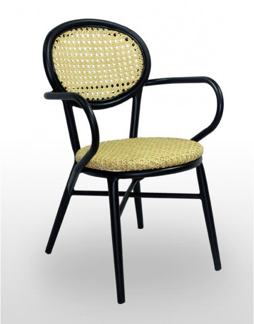 Sillón armazón de aluminio 28x2 con asiento y respaldo imitación rejilla AVIÑON