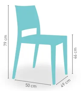 Silla monoblock inyección policarbonato LAGOS