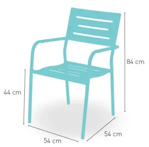 Sillón armazón, asiento y respaldo en aluminio ANDALUCÍA