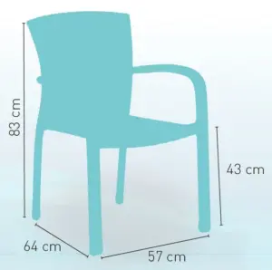 Sillón estructura aluminio acabado tejido rattan NARBONA