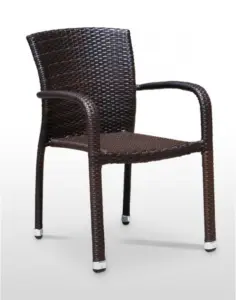 Sillón estructura aluminio acabado tejido rattan NARBONA