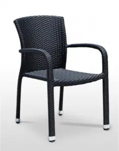 Sillón estructura aluminio acabado tejido rattan NARBONA