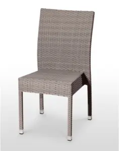 Silla estructura aluminio rattan sintético trenzado 4 hilos NANCY