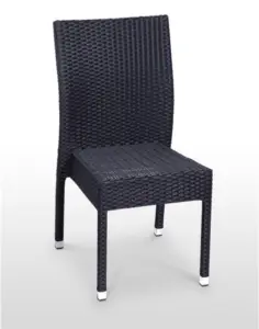 Silla estructura aluminio rattan sintético trenzado 4 hilos NANCY