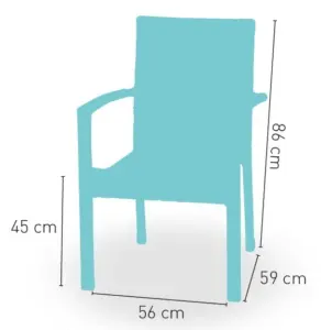 Sillón estructura aluminio rattan sintético trenzado 4 hilos NORMANDÍA