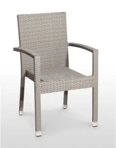 Sillón estructura aluminio rattan sintético trenzado 4 hilos NORMANDÍA