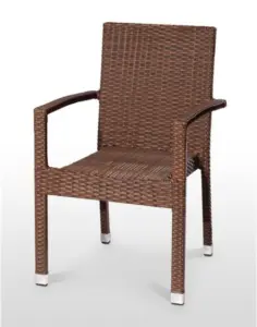 Sillón estructura aluminio rattan sintético trenzado 4 hilos NORMANDÍA