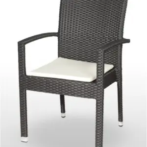 Sillón estructura aluminio rattan sintético trenzado 4 hilos NORMANDÍA