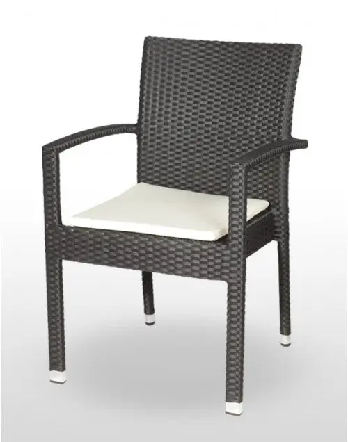 Sillón estructura aluminio rattan sintético trenzado 4 hilos NORMANDÍA