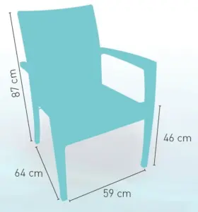 Sillón estructura aluminio rattan sintético trenzado 4 hilos PROVENZA