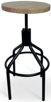 Taburete regulable con estructura tubular CHIPRE