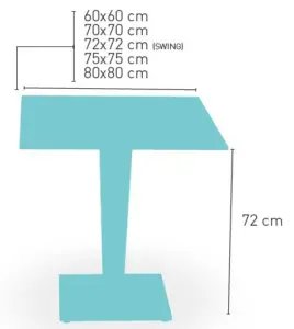 Mesa con base epoxi/inox y columna resina imitación rattan IBIZA