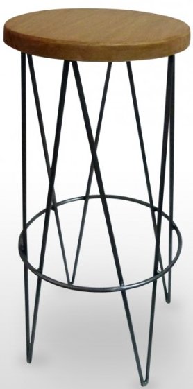 Taburete con estructura metálica RIGA