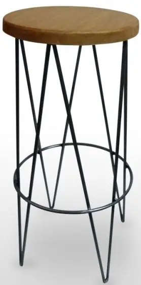 Taburete con estructura metálica RIGA