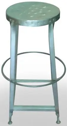 Taburete con armazón envejecido y estructura en ángulo 90º VINTAGE