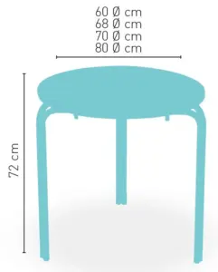 Mesa armazón de aluminio CASABLANCA 2