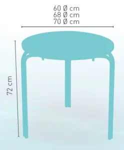 Mesa armazón de aluminio CASABLANCA 2 BAMBÚ