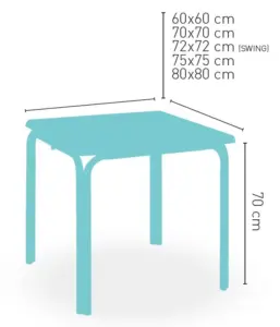 Mesa armazón de aluminio ACAPULCO-2 BAMBÚ