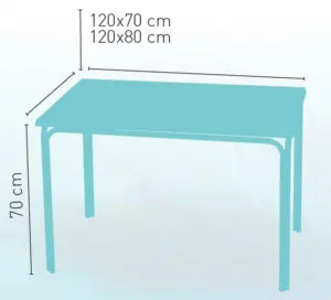 Mesa armazón de aluminio ACAPULCO-2-R BAMBÚ