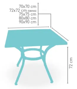 Mesa armazón aluminio acabado dark bambú BAVIERA-4 BAMBÚ